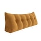 preview thumbnail 34 of 45, WOWMAX Headboard Reading Wedge Pillow Back Support Bed Rest TV Watch Queen - Yellow