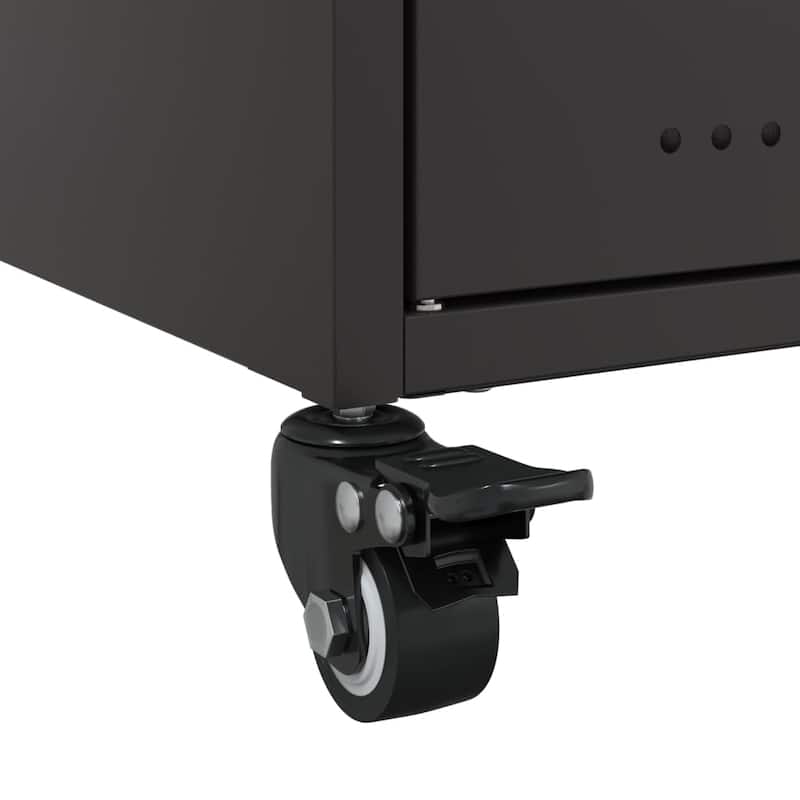 vidaXL TV Stand Entertainment Center Living Room Media Unit Cold-rolled Steel - 15.4 x 39.6 x 17.1