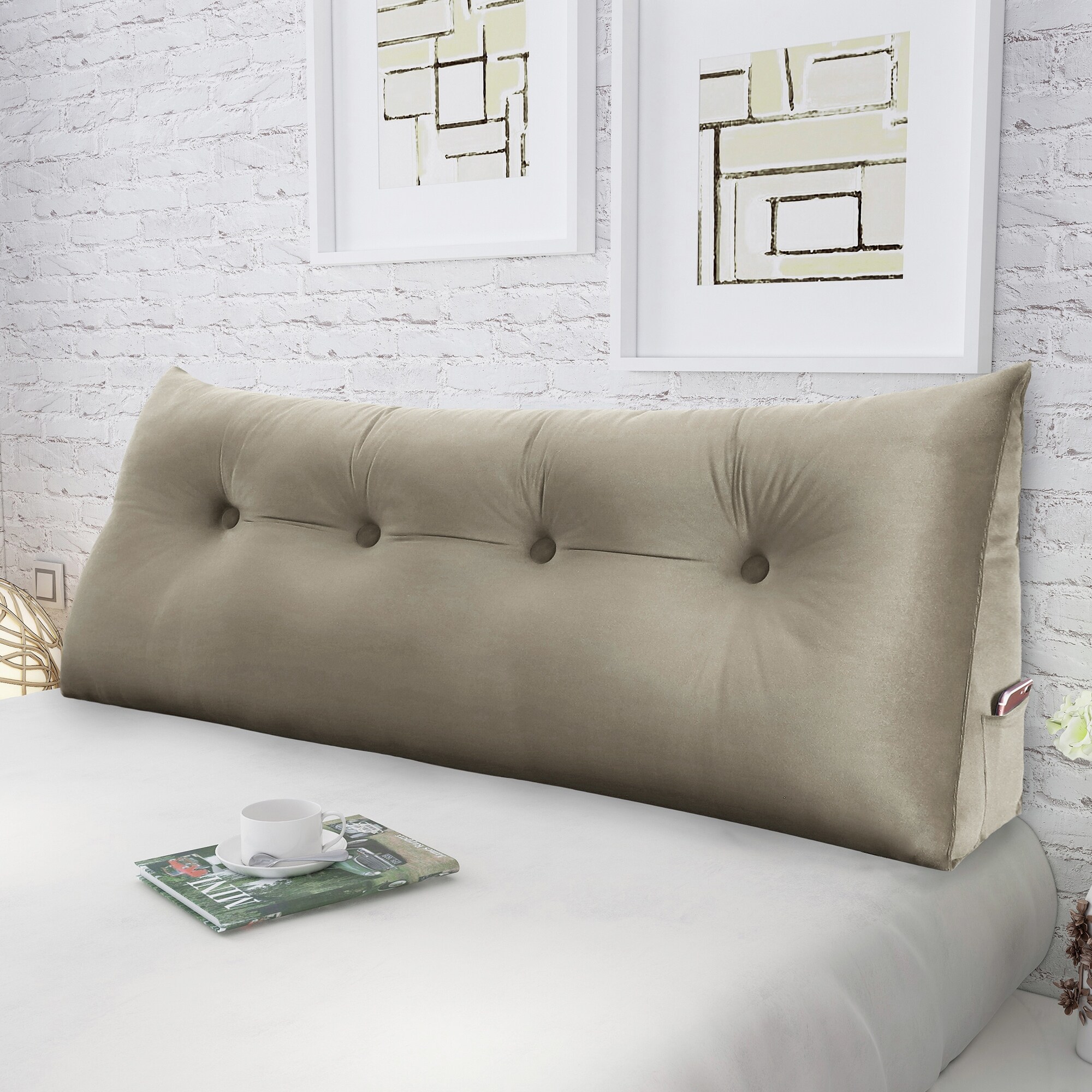 WOWMAX Bed Wedge Bolster Sit Up Reading Pillow Backrest On Sale