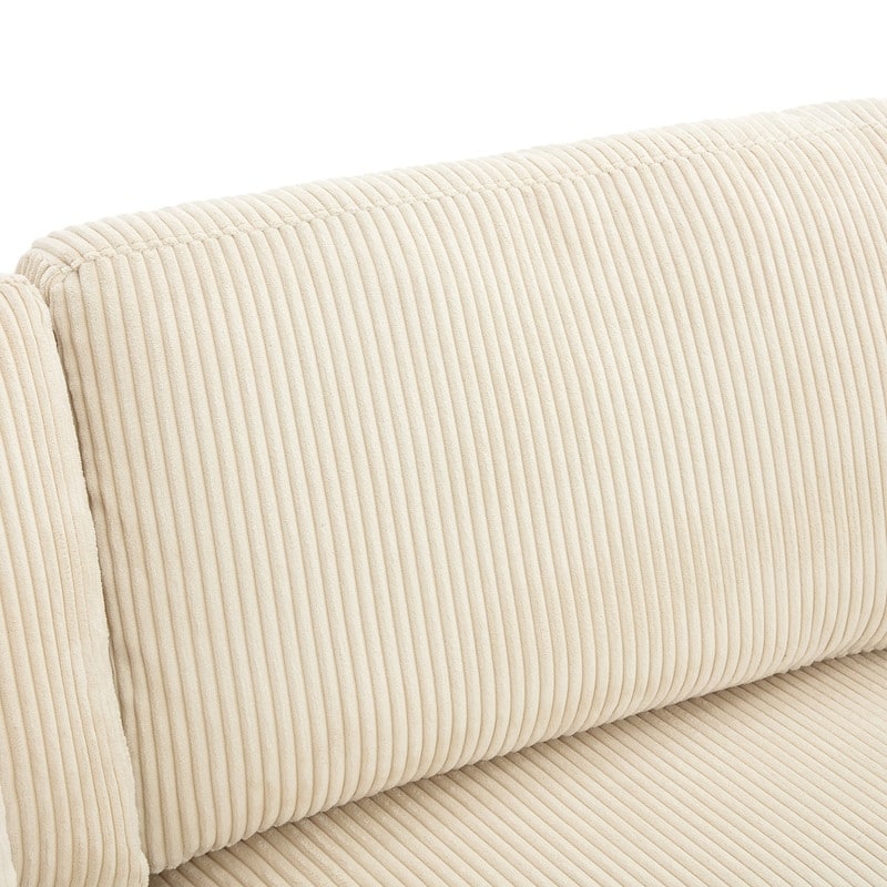 105" Corduroy Three Seater Upholstered Large Sofa (New Arrival)