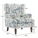 preview thumbnail 17 of 85, 2 Set Transitional Patterned Wingback Accent Chairs with NailHead