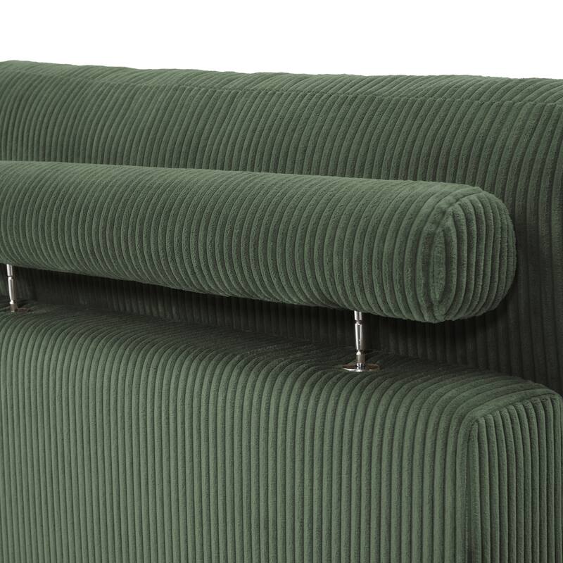 Navaeh Corduroy Modular Sectional Sofa Large Couch Sleeper Chaise