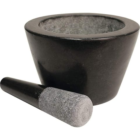 HealthSmart 8" Deep Dish Granite Mortar and Pestle