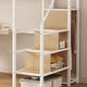 preview thumbnail 14 of 17, Twin Loft Bed with Desk and Storage Wardrobe, Heavy Duty Loft Bed with Stairs and Metal Grid