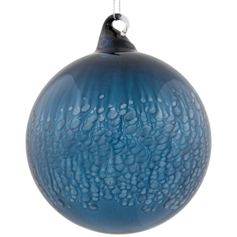 Glass Christmas Ball Ornament - 4.75" - Blue