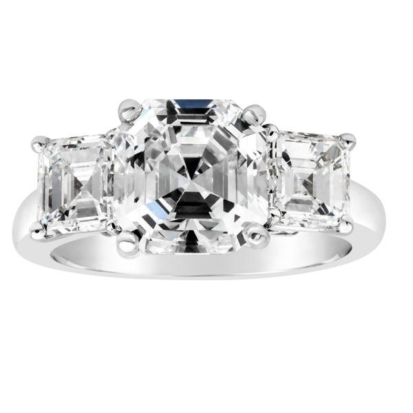 2.00 Ct Asscher Cut Moissanite Engagement Anniversary Ring 925 Sterling Silver 2.00 Ct Asscher Cut Moissanite Engagement Anniversary Ring 925 Sterling Silver