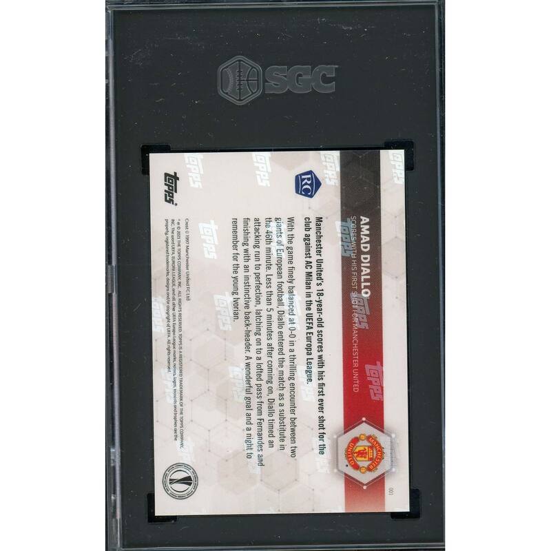 Amad Diallo 2020-21 Topps Now UEFA Soccer Rookie Card RC #001 Graded SGC 9.5 MINT - 8'6" x 11'6"