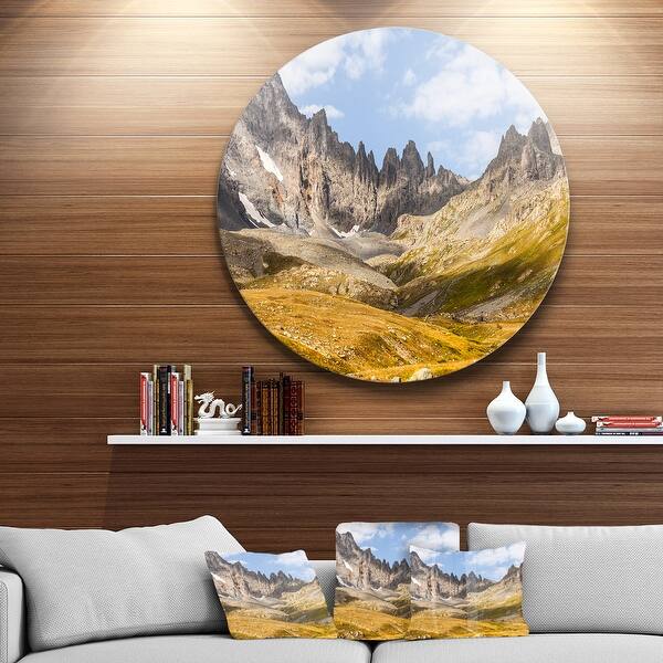 Designart 'Hills and Valleys in Golden Morning' Landscape Photo Round