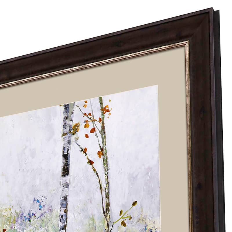 Birch Forest II Framed Art Giclee Under Glass - Green