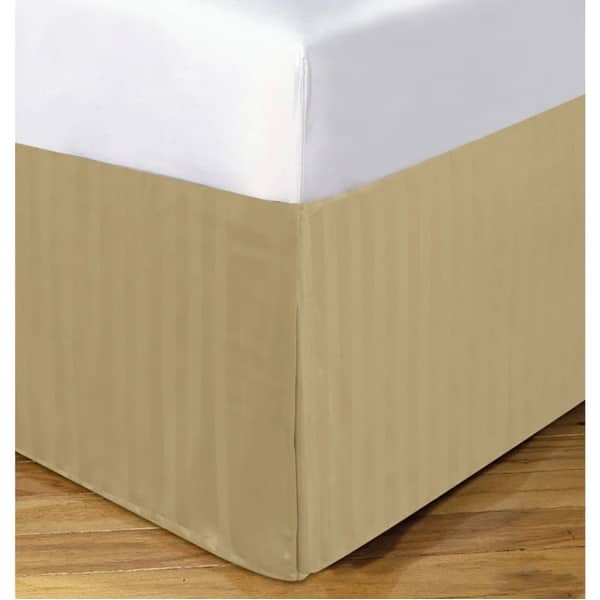 Damask Stripe 14inch Drop Bedskirt Bed Bath & Beyond 11345301