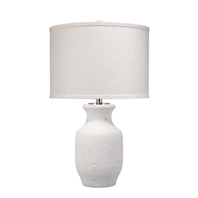 Jamie Young Gilbert Cement Table Lamp with Grasscloth Shade
