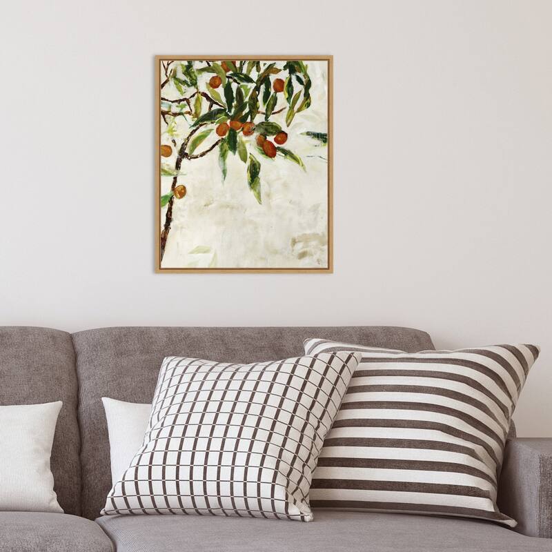 Kumquat Tree by Jodi Maas Framed Canvas Wall Art Print - Sylvie Maple