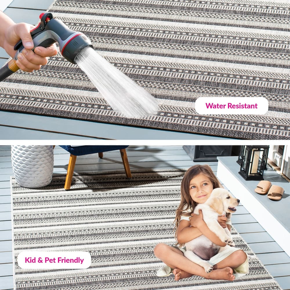 SAFAVIEH Courtyard Atousa Indoor /Outdoor Waterproof Patio Backyard Rug