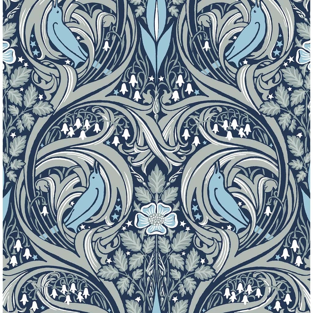 NextWall Bird Ogee Peel and Stick Wallpaper