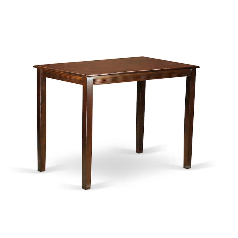 5-Piece Mahogany Finish Solid Wood Top - Dining Room Set - Seats 4