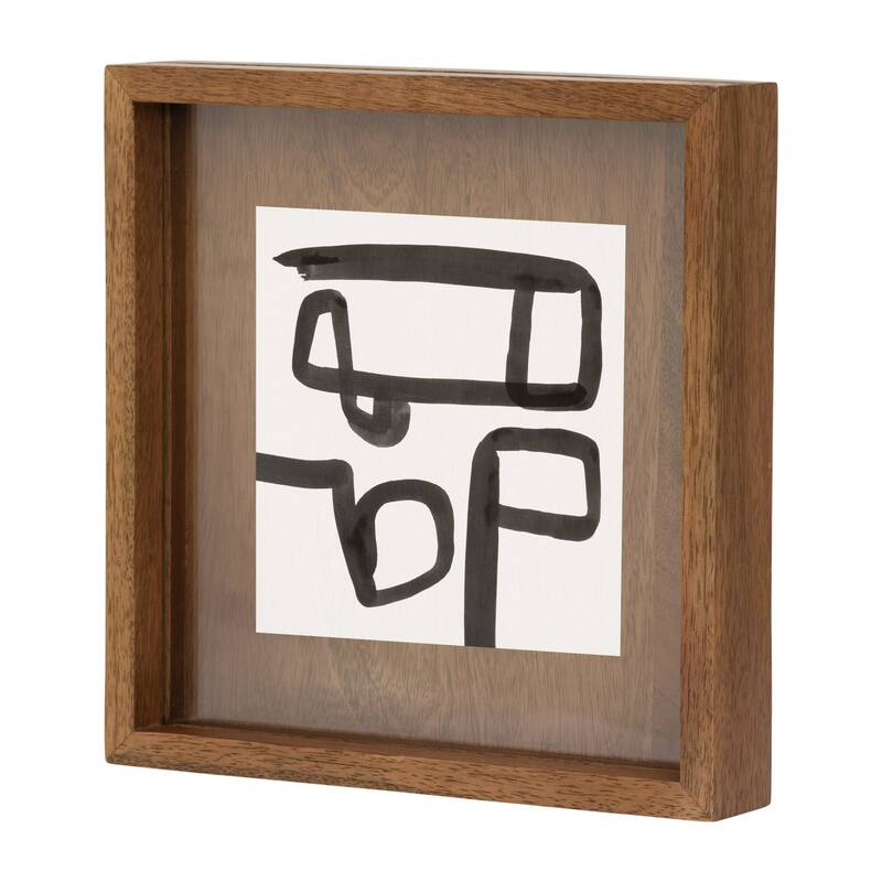 Square Tabletop Picture Frame - 9" - Walnut Brown