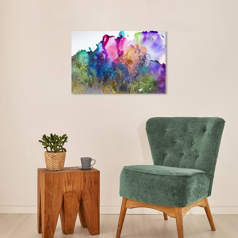 Wynwood Studio Canvas Abstract Color Bloom Pink and Neon Pink Modern & Contemporary Wall Art Canvas Print - 16 x 24
