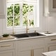 preview thumbnail 68 of 81, Karran Drop-In Quartz 33 in. 1-Hole 60/40 Double Bowl Kitchen Sink Kit