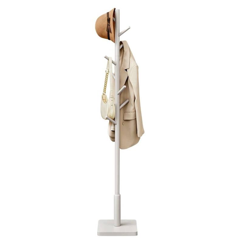 68.9" Solid Wood Coat Rack with 7 Pegs Modern Hall Tree for Entryway or Living Room - 68.9'' H x 15'' W x 15'' D