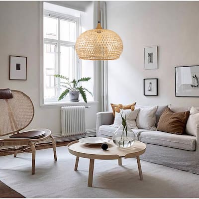 Wicker Rattan Pendant Light