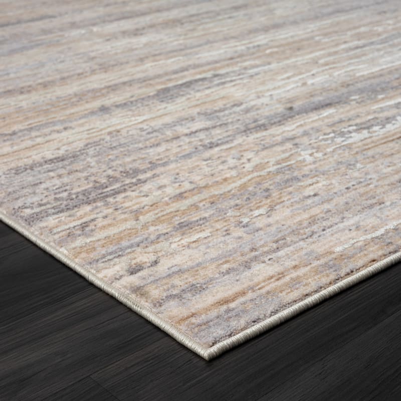 Sevita Lancaster Grey/Beige Striped Area Rug