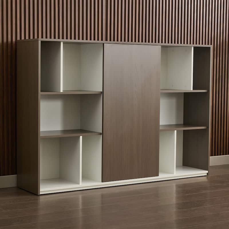3 Shelf Modern Office Bookcase Versatile Bookshelf