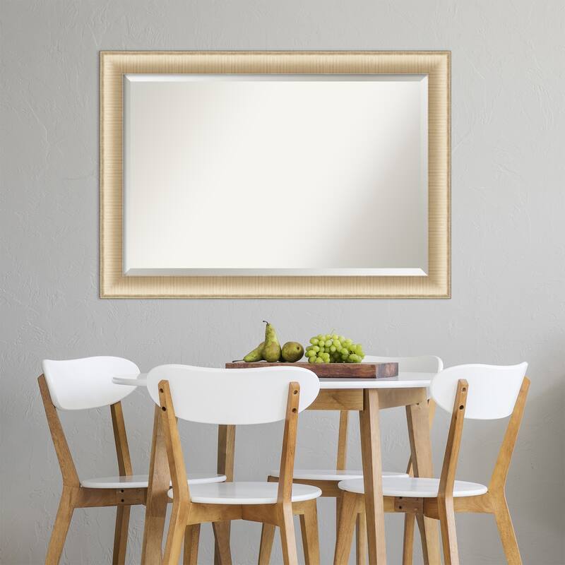 Beveled Wall Mirror - Elegant Brushed Bronze Frame