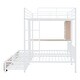 preview thumbnail 26 of 27, Full Over Twin & Twin Triple Bunk Bed with Drawers
