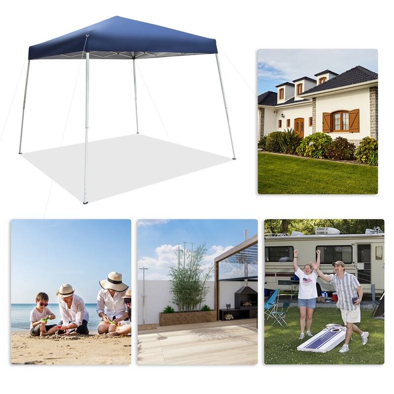 Outdoor Slanted Feet Pop-up Canopy Gazebo
