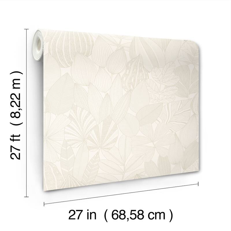 A-Street Prints Mathias Pearl Botanical Wallpaper