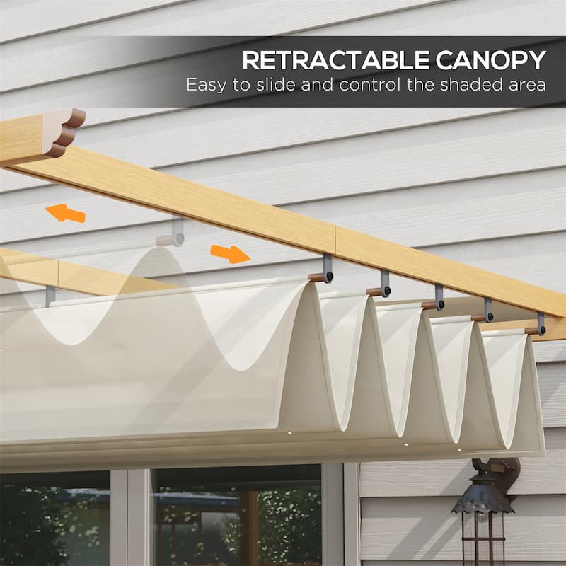 10' x 12' Retractable Pergola Canopy
