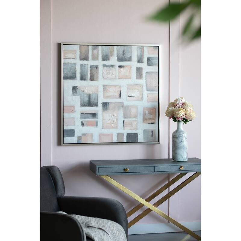 39.4x39.4" Cornerstone Framed Hand-painted Wall Art