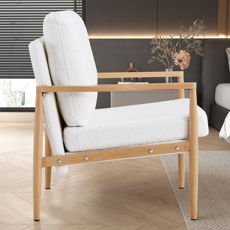 Modern Accent Chair with Metal Frame,Sofa Chair for Living Room