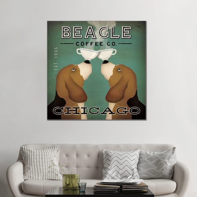 iCanvas "Beagle Coffee Co." by Ryan Fowler Canvas Print