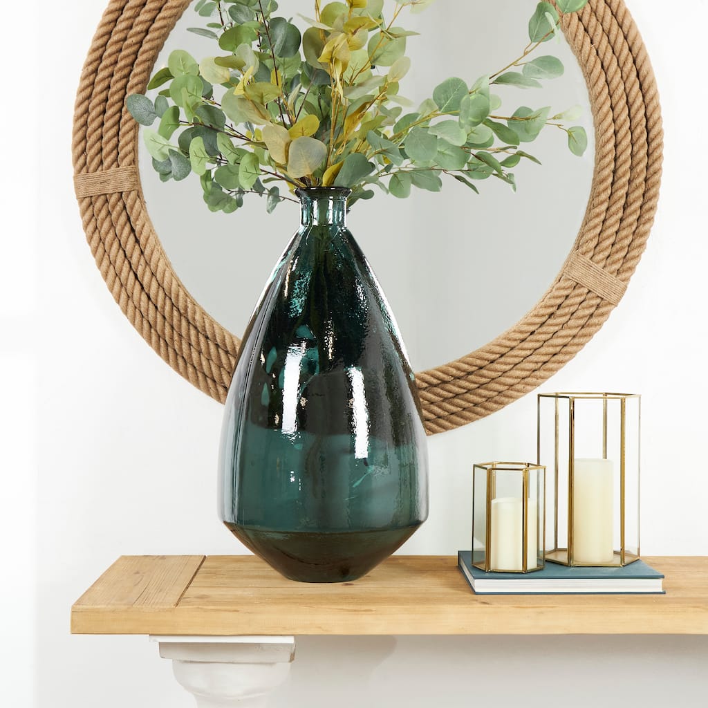 Blue Recycled Glass Handmade Spanish Decorative Vase