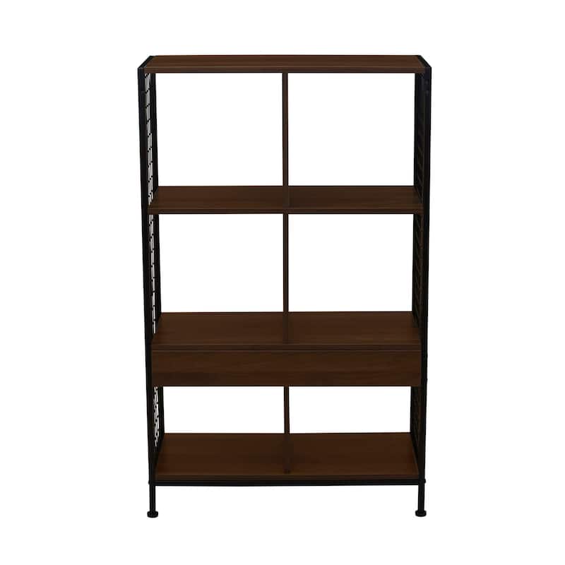 Household Essentials Cube Wall Shelves, 6 Cube Storage Wall Unit with Metal Mesh