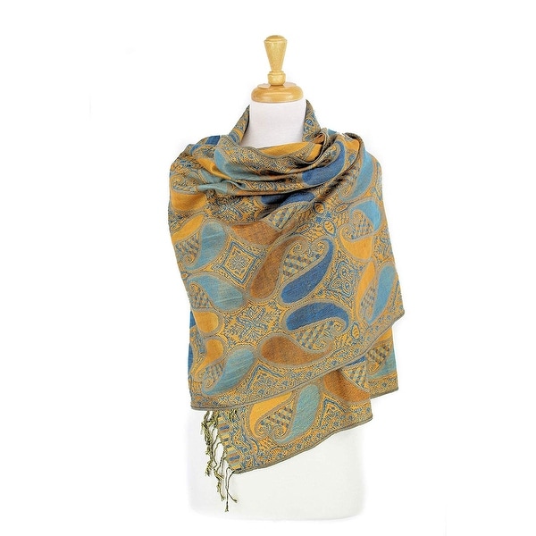 Double Layers Paisley Pashmina Shawl Scarf Stole