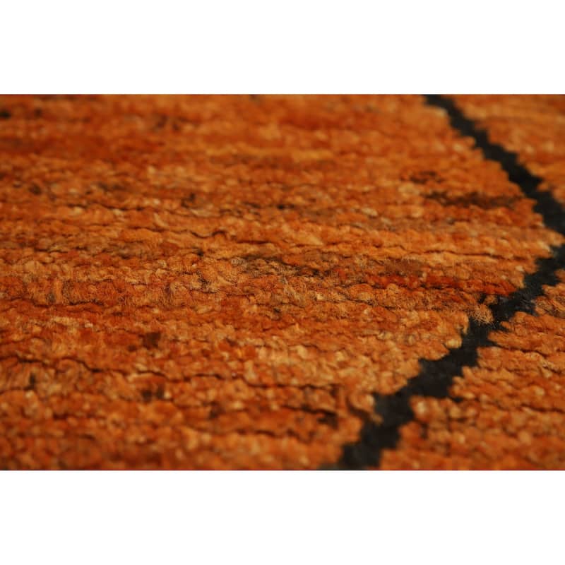 All-Over Trellis Moroccan Oriental Large Rug Handmade Wool Carpet - 10'1" x 14'1"