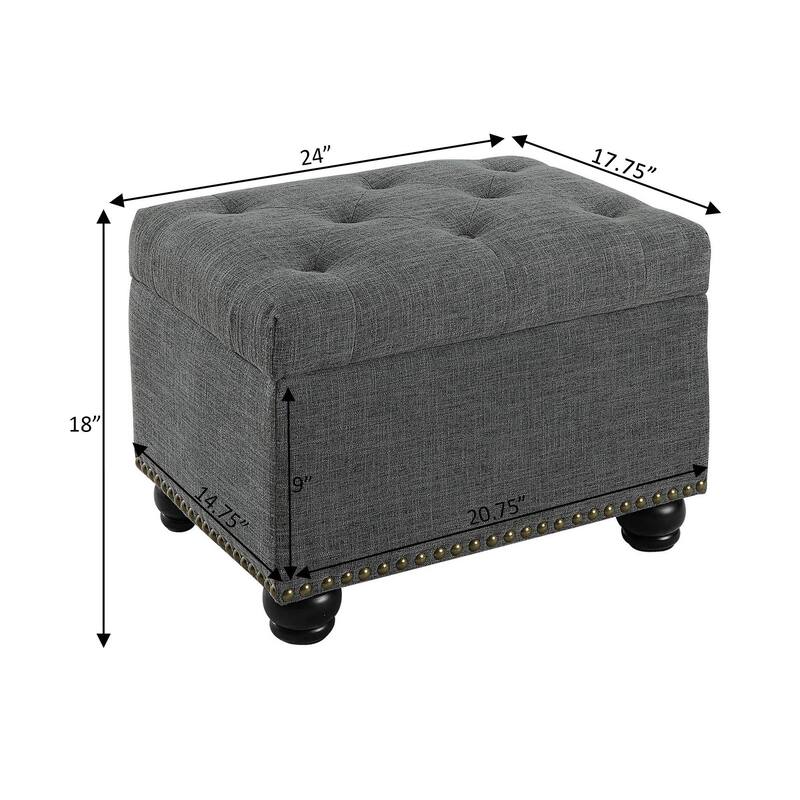 Convenience Concepts Designs4Comfort 5th Avenue Storage Ottoman