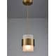preview thumbnail 2 of 5, Syros Modern Pendant Light Industrial Mini Cylinder w/ Glass Shade