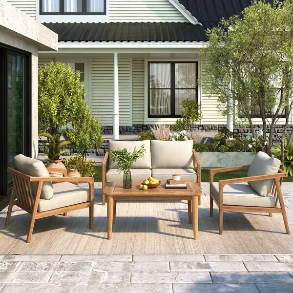 Christopher Knight Home - Westin Outdoor Acacia Wood Chat Set