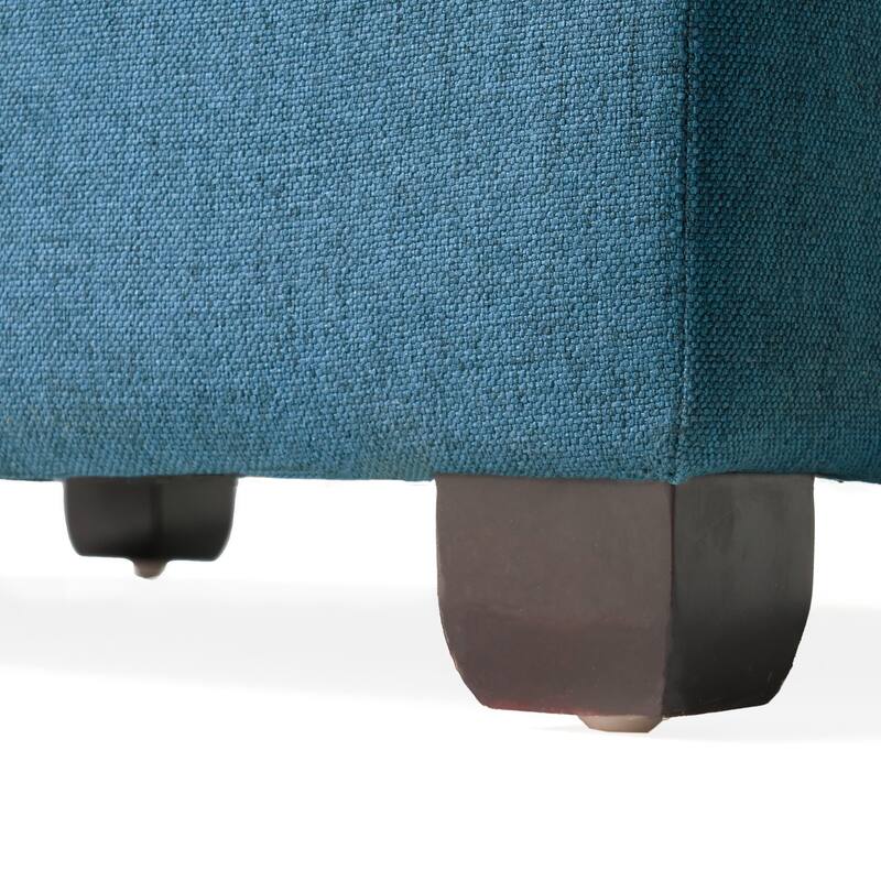 Roomfitters 35" Square Faux Leather Storage Ottoman with Lift-Top, Upholstered Footrest Bench for Living Room or Bedroom