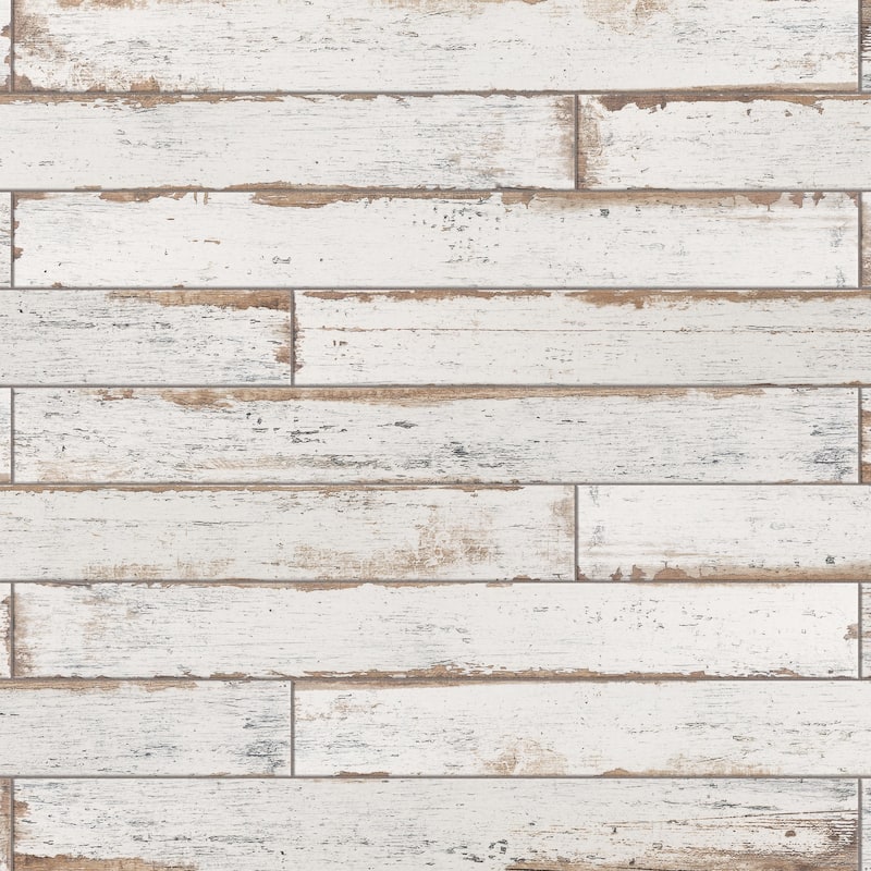 Merola Tile Retro Blanc 2-3/4" x 23-1/2" Porcelain Floor and Wall Tile