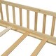 preview thumbnail 13 of 31, Twin Size Floor Platform Bed with Built-in Book Storage Rack