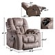 preview thumbnail 24 of 22, Oversized Power Assist Lift Recliner Chair With Massage and Heating with 2 Concealed Cup Holders for Elderly