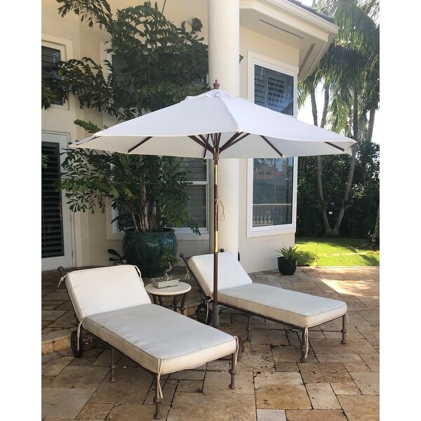 Shop Black Friday Deals On Safavieh Cannes 9 Ft White Wooden Outdoor Umbrella Base Not Included On Sale Overstock 14586598