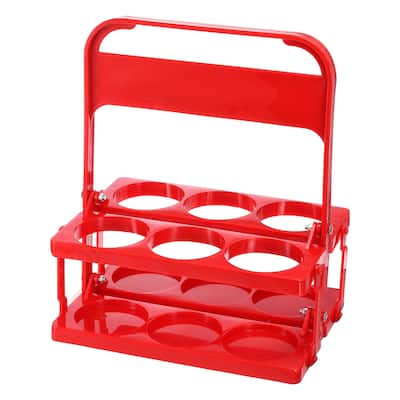 Foldable Plastic Drink Carrier with Handle, Beverage Delivery Holder