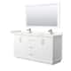 Option White / Giotto Quartz Top / Satin Bronze Hardware