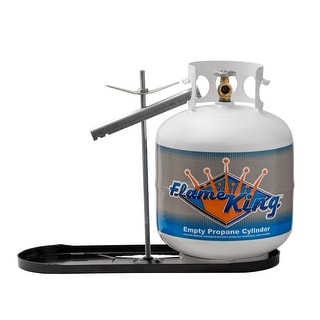 Flame King Dual RV Propane Tank Cylinder Rack for 20LB Tanks