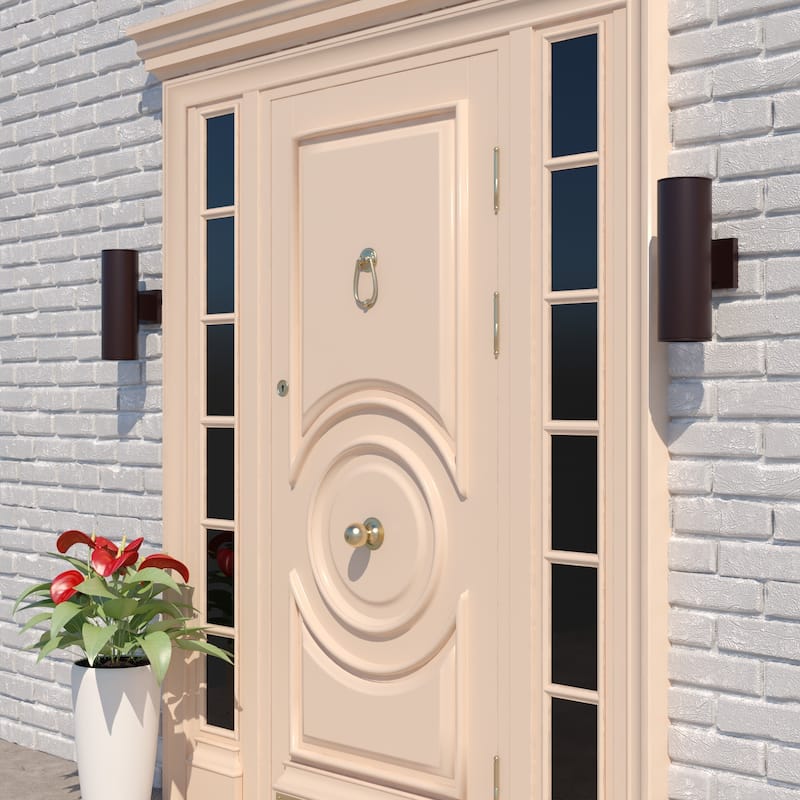 Chiasso Aluminum 2-Light Cylinder Outdoor Wall Lantern
